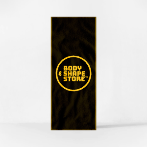 Body & Shape Store Sporthanddoek - 100 x 50 cm - Black & Yellow