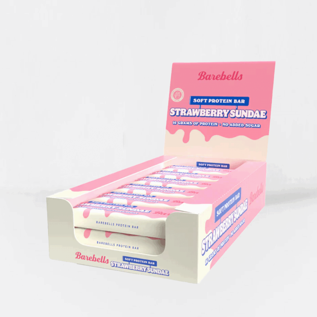 Barebells Soft Protein Bar - 12 x 55 g - Strawberry Sundae